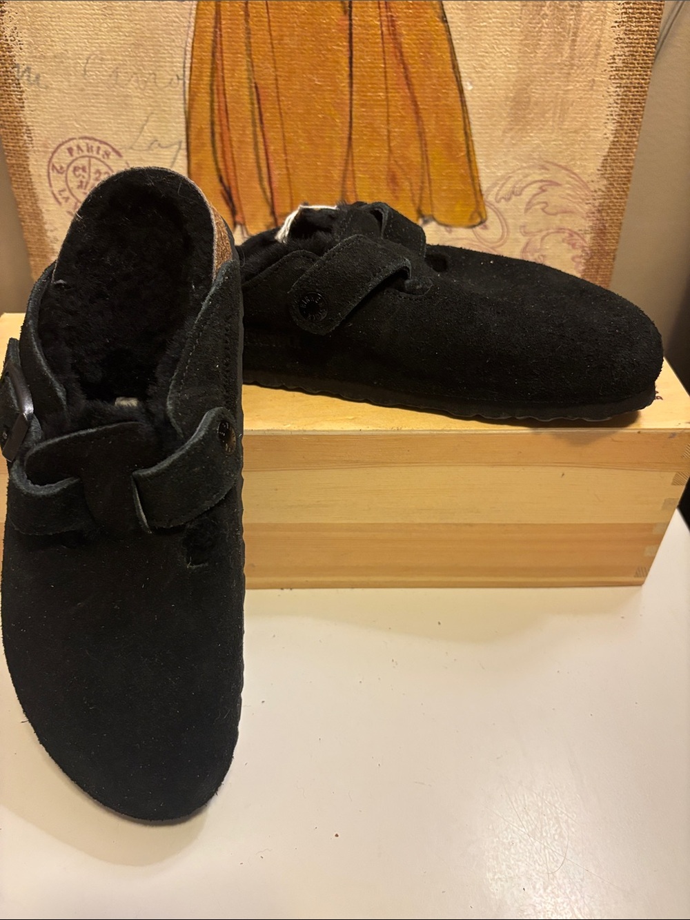Unisex Birkenstock Boston  Suede Slip-On